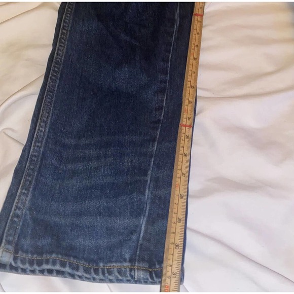 HUDSON Bow Legged Denim Jeans Men Size 38 Tapped Bagged Blue M726DPP - Picture 11 of 14